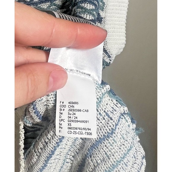 Sam Edelman Women's‎ Sweater Sleeveless Cableknit  Sz XS Tennis Pickleball Blue - Picture 7 of 7